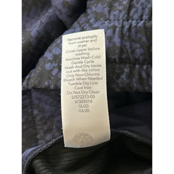 Athleta Womens Brooklyn Jogger Pants Blue Black Snake Print Drawstring Size 10 - Picture 6 of 6